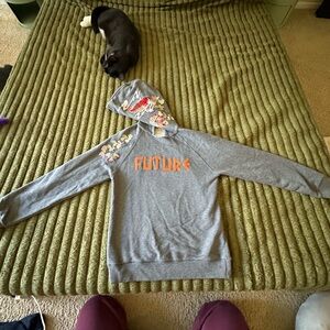Boys size 10 Gucci hoodie future koi embroidered grey
